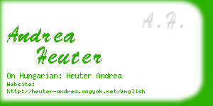 andrea heuter business card